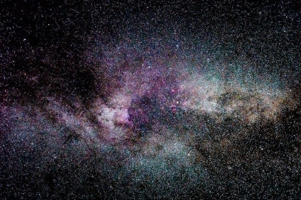 A breathtaking capture of the Milky Way galaxys celestial beauty, revealing cosmic wonders.